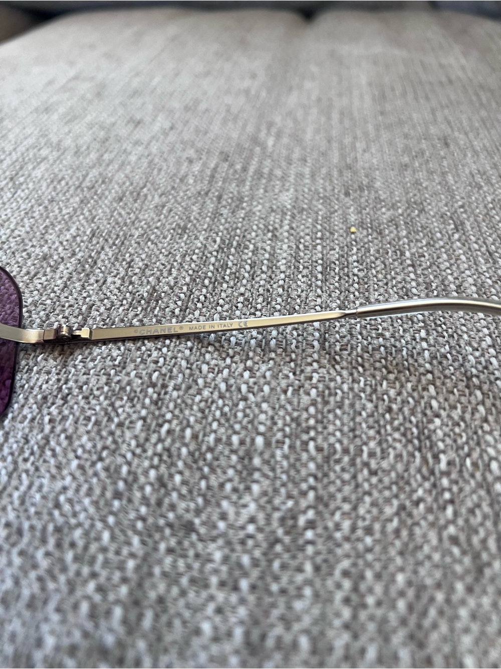 Chanel 4017 Vintage Rimless Purple Sunglasses with Silver Frame - Picture 9 of 12